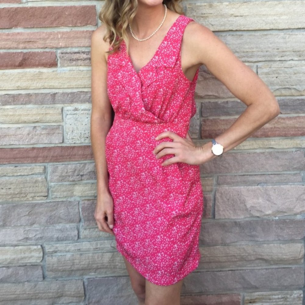 BCBGeneration Raspberry Pink V Neck Dress